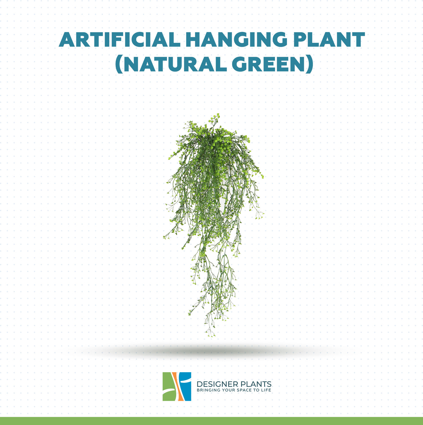 Artificial Hanging Plant (Natural Green) UV Resistant 90cm