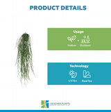 Artificial Hanging Potted Plant (Willow Leaf) 66cm UV Resistant