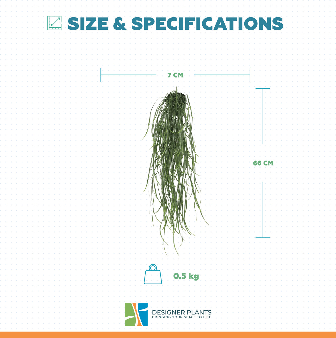 Artificial Hanging Potted Plant (Willow Leaf) 66cm UV Resistant