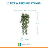 Artificial Hanging Star Jasmine Vine UV Resistant and Fire Rated 20cm x 76cm