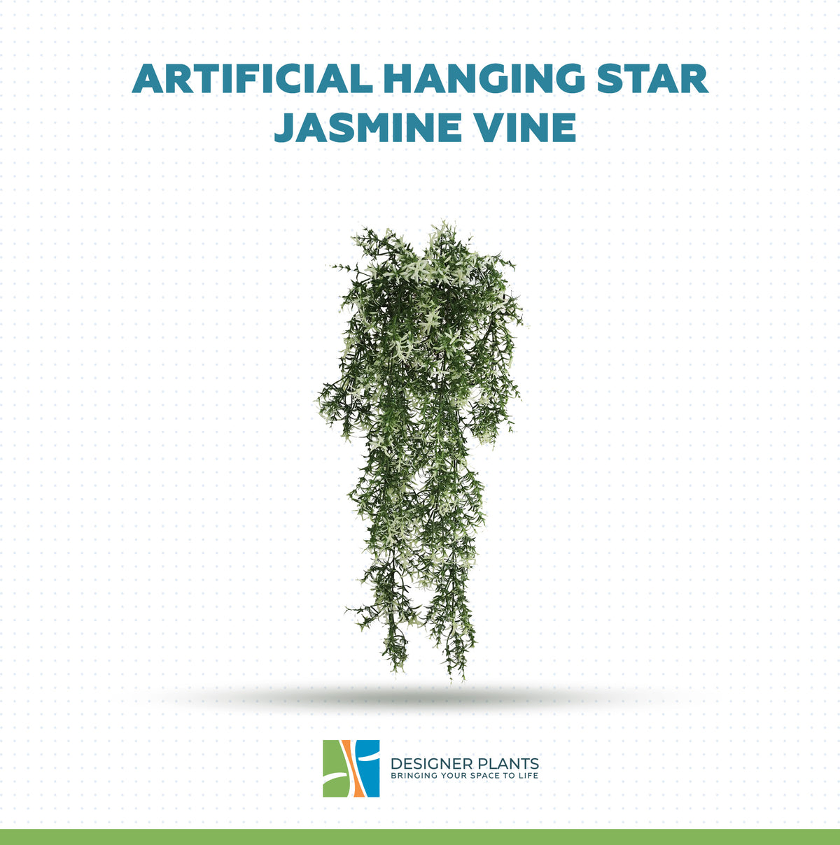 Artificial Hanging Star Jasmine Vine UV Resistant and Fire Rated 20cm x 76cm