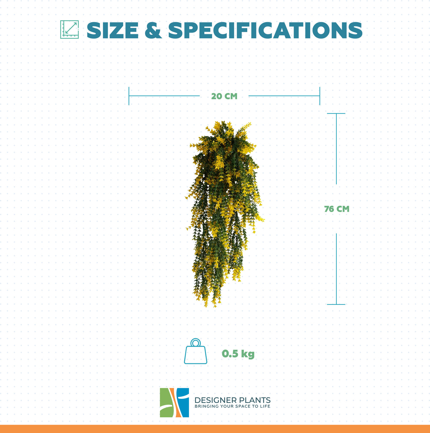 Artificial Hanging Yellow and Green Willow Leaf Garland Bush UV Resistant and Fire Rated 20cm Wide x 75cm Long