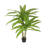 Artificial Multi Head Dracaena Tree with Mixed Green Leaves (Real Touch) 130cm - Designer Plants