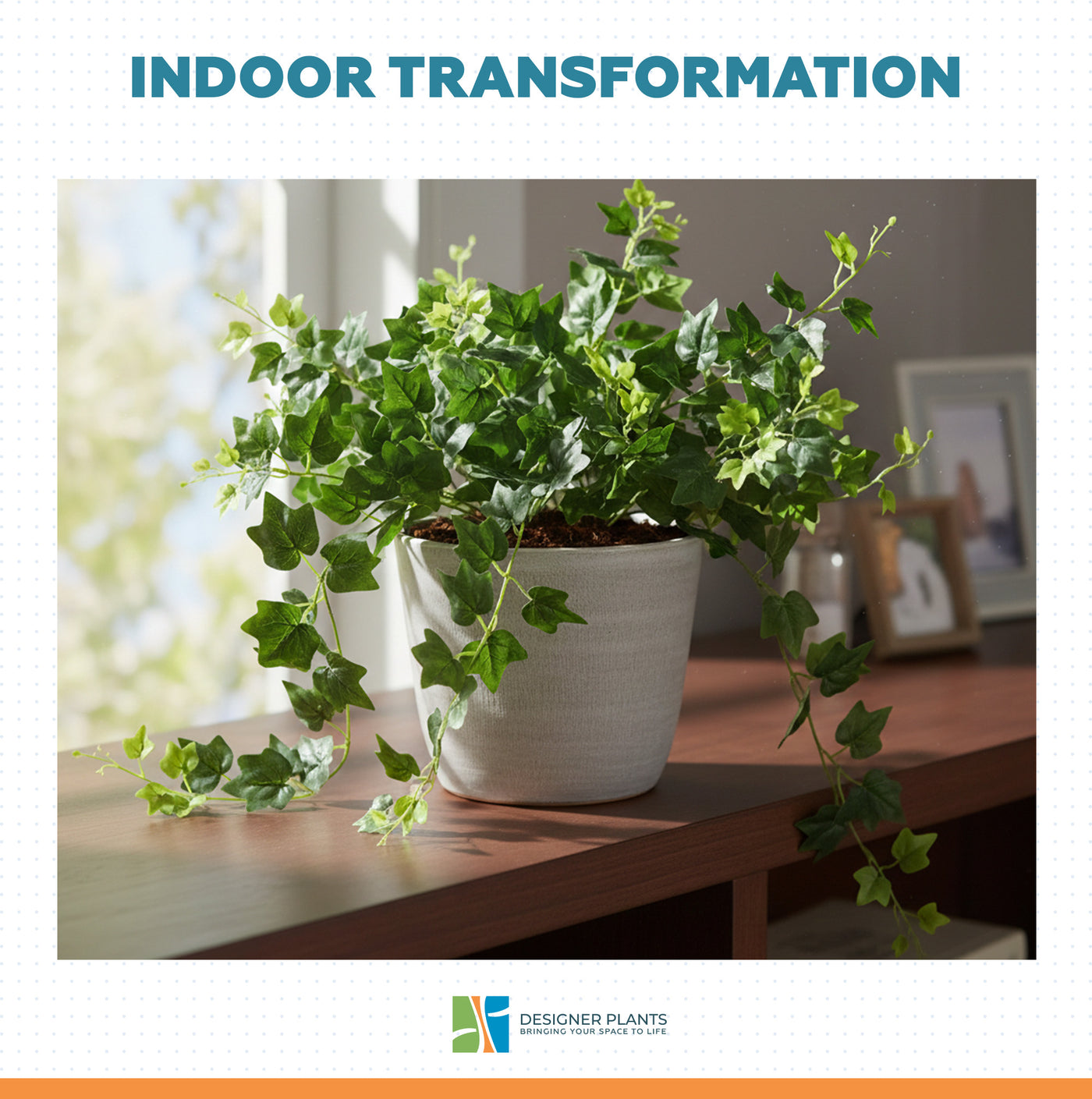 Artificial Nearly Natural Artificial Hanging Ivy Bush 90cm