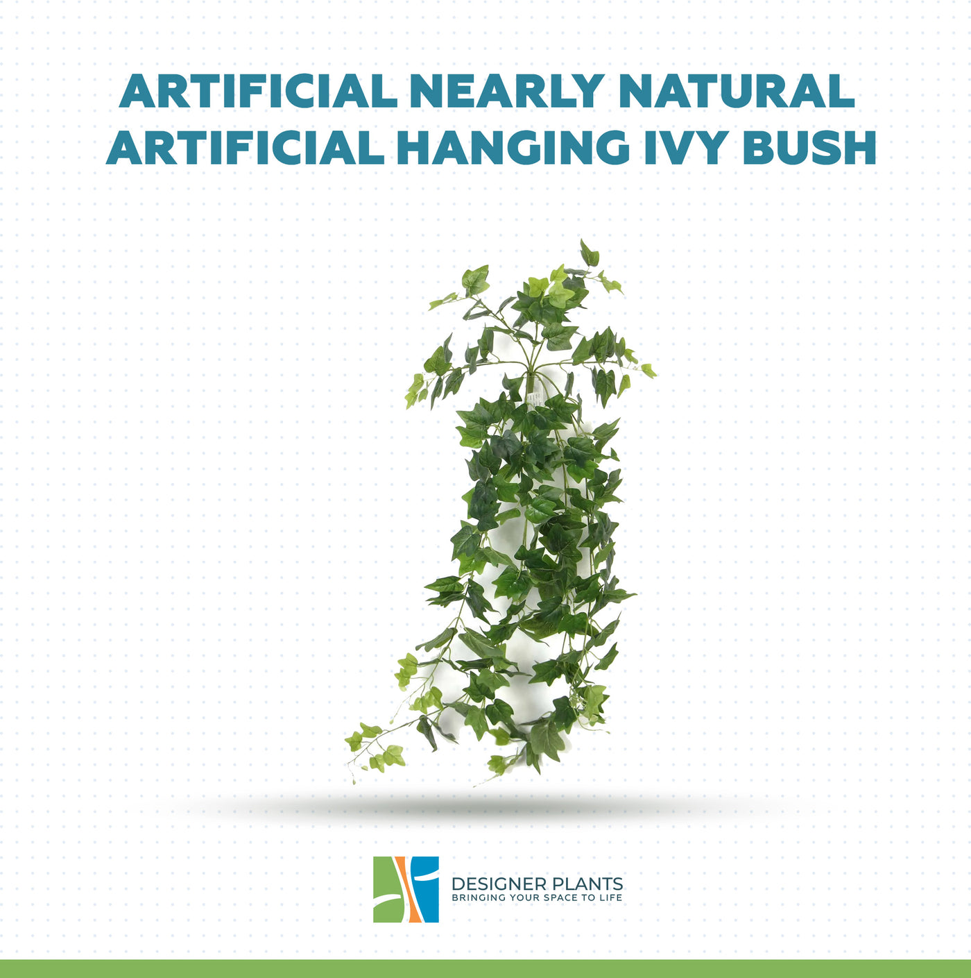 Artificial Nearly Natural Artificial Hanging Ivy Bush 90cm
