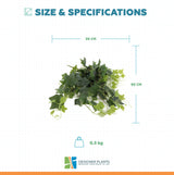 Artificial Nearly Natural Draping Hanging Dense Ivy Bush 90cm