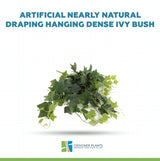 Artificial Nearly Natural Draping Hanging Dense Ivy Bush 90cm