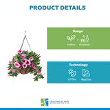 Artificial Petunia Hanging Basket UV Resistant 28cm