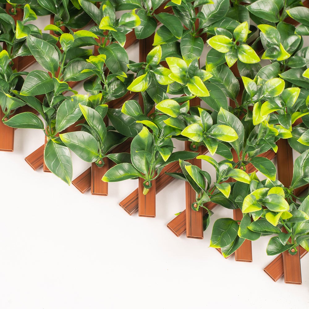 Premium Jasmine Artificial Hedge Extendable Trellis / Screen 2 Meter By 1 Meter UV Resistant (PVC)