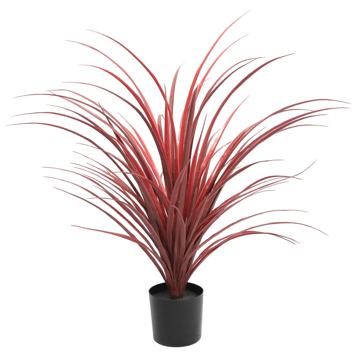 Burgundy Potted Artificial Long Grass (Yucca Grass) 75cm UV Resistant - Designer Plants