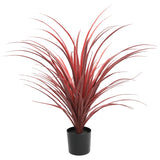 Burgundy Potted Artificial Long Grass (Yucca Grass) 75cm UV Resistant - Designer Plants