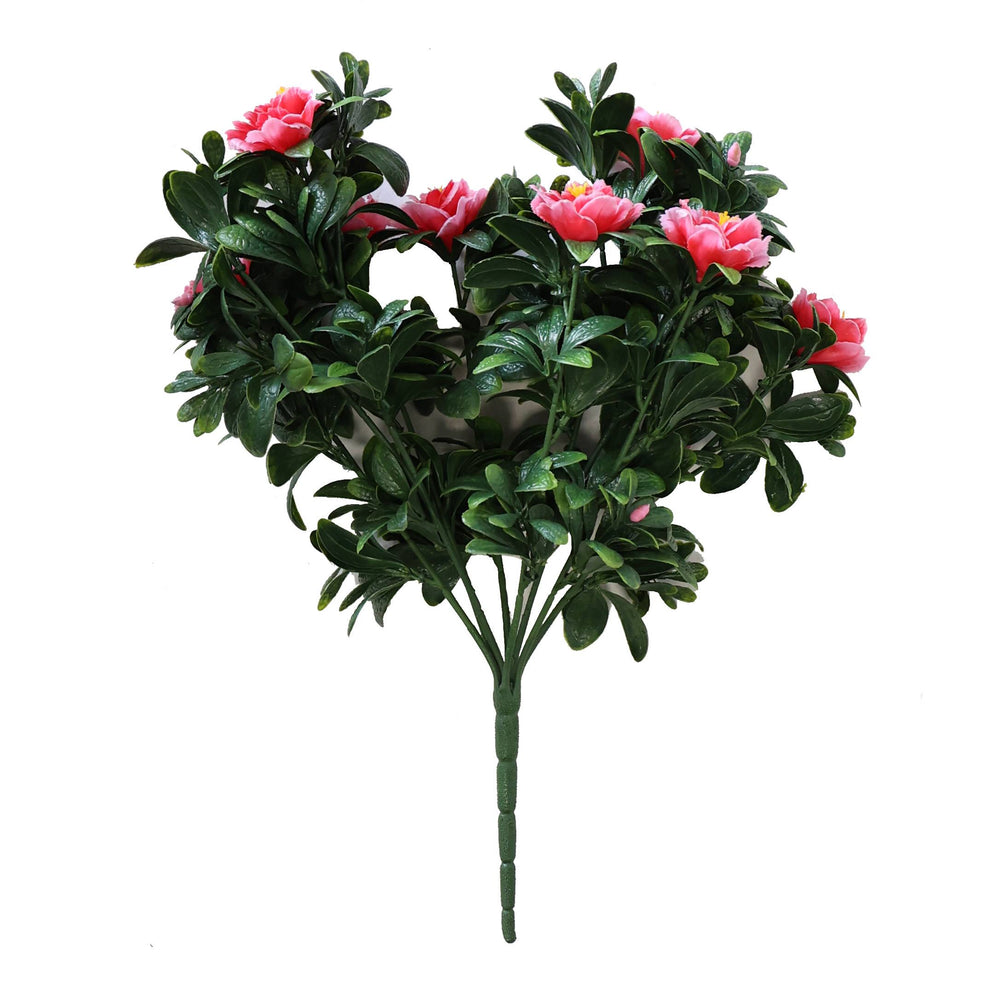 Premium Artificial Pink Rose Bunch UV Resistant 45cm - Designer Plants