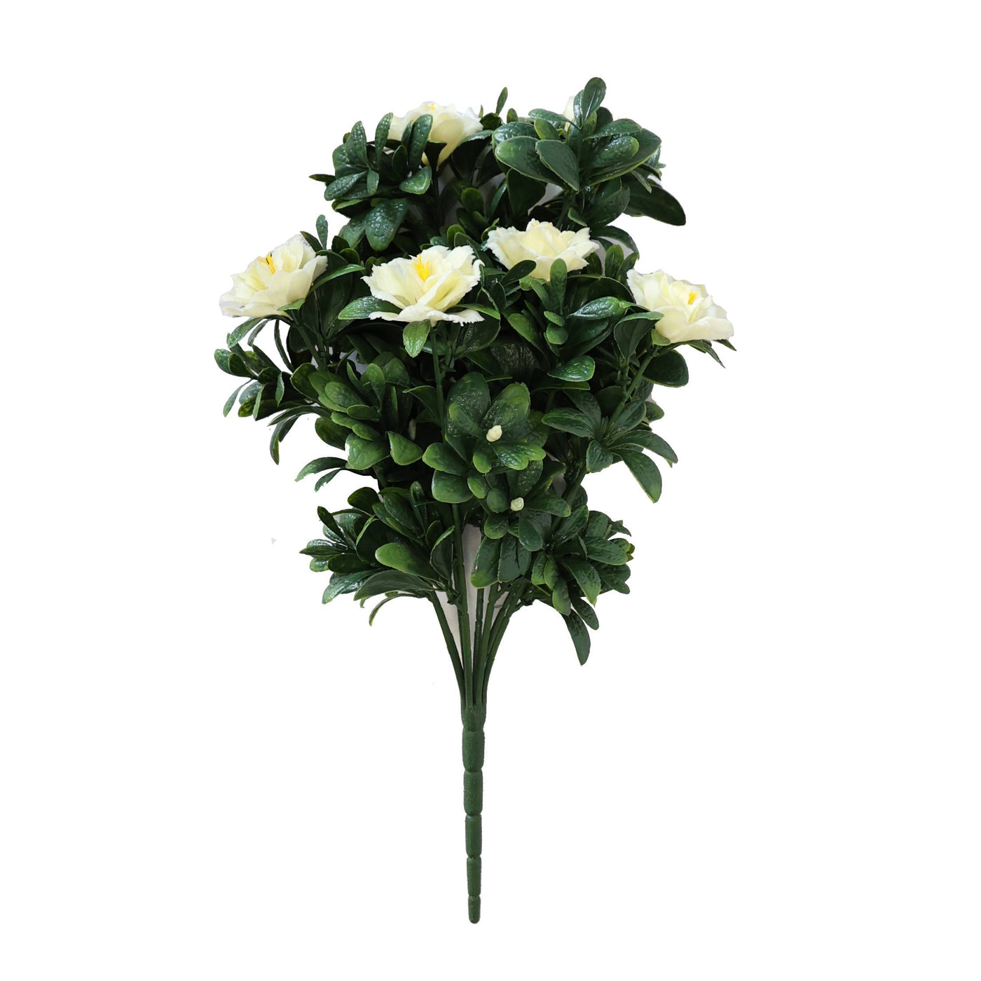 Premium Artificial White Rose Bunch UV Resistant 45cm - Designer Plants