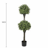Artificial Topiary Tree 2 Ball Shrub 150cm UV Resistant