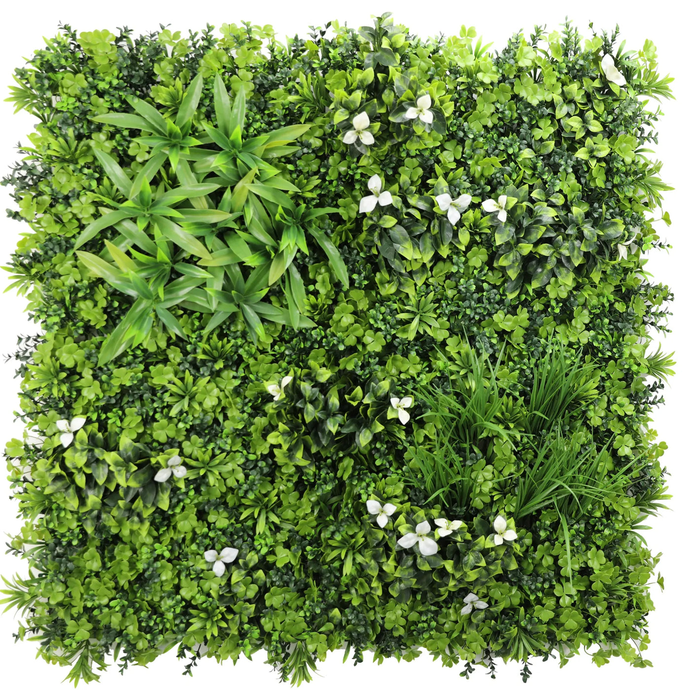 Luxury White Oasis Vertical Garden / Green Wall UV Resistant 1m x 1m - Designer Plants