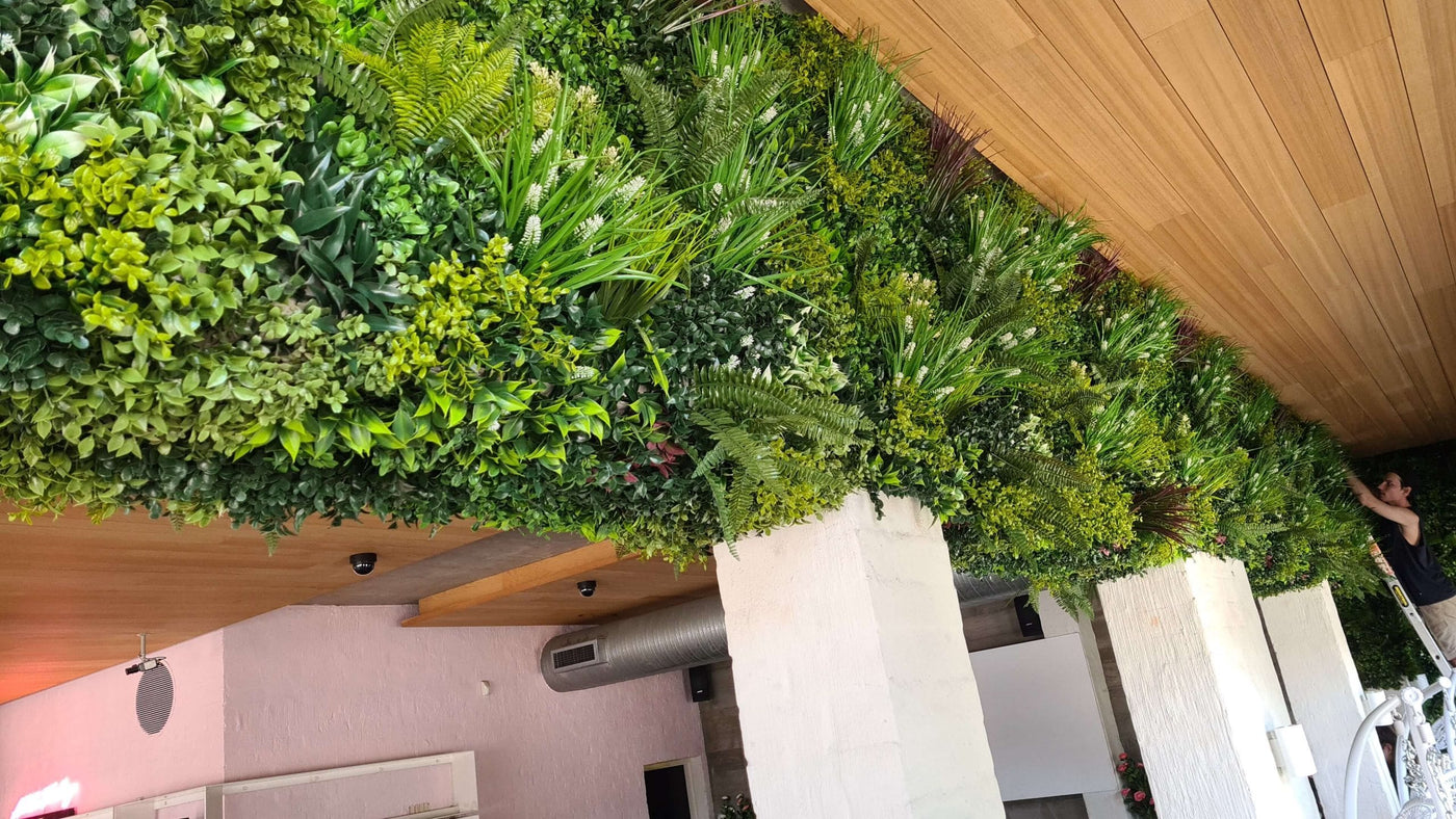 Luxury Lush Spring Recycled Vertical Garden Wall UV Resistant Sample (25cm x 25cm)