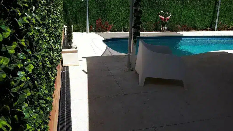 Backyard Fence Renovations with Fake Hedges
