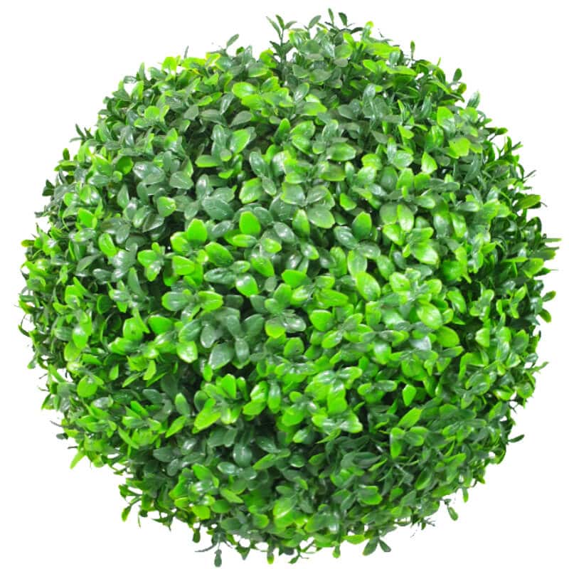 Medium Green Leaf Buxus Topiary Ball UV Resistant 28cm - Designer Plants