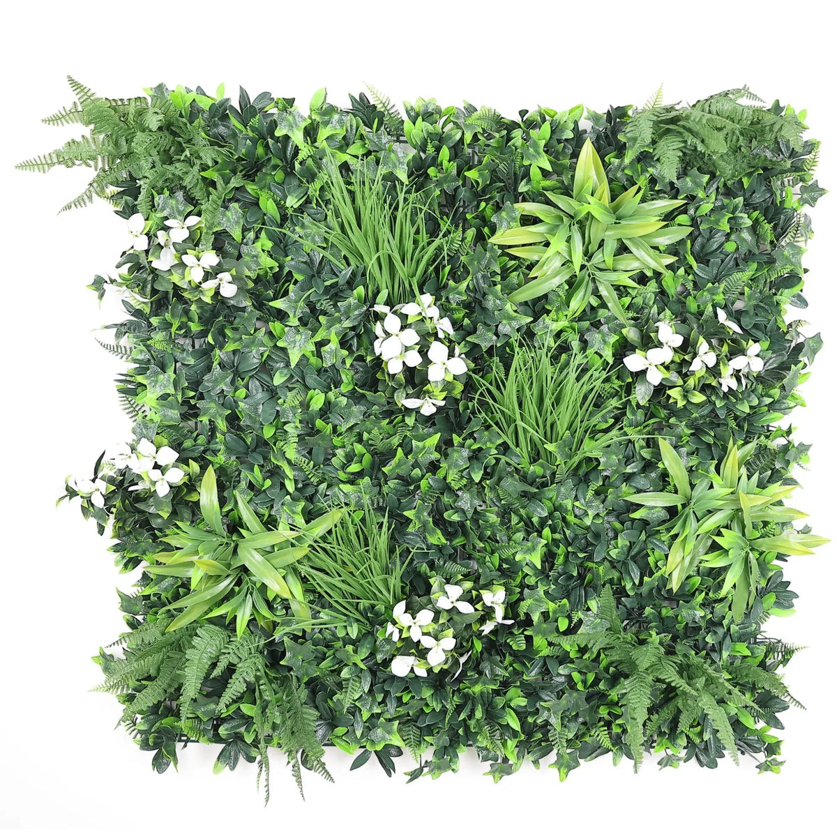 Luxury Snowy White Vertical Garden / Green Wall UV Resistant 100cm x 100cm - Designer Plants