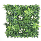 Luxury Snowy White Vertical Garden / Green Wall UV Resistant 100cm x 100cm - Designer Plants