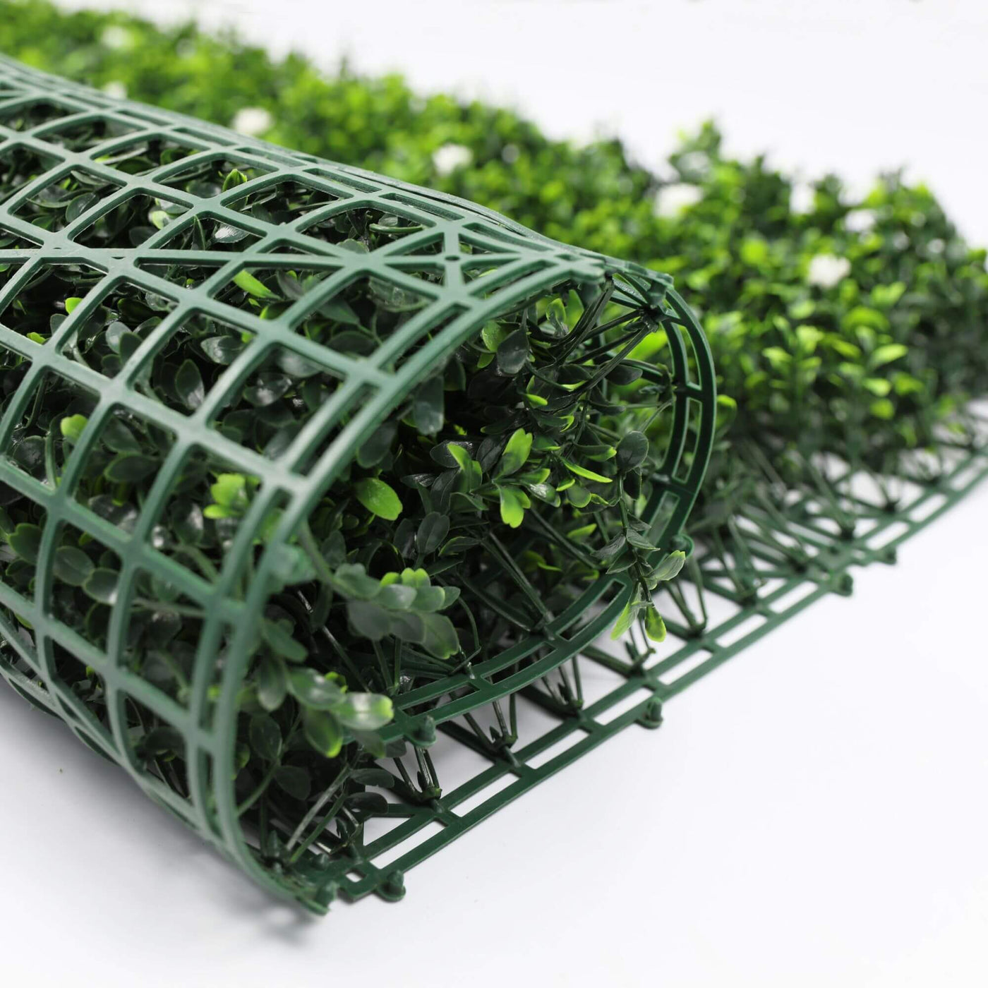 Luxury Flowering Artificial Buxus Hedge Panel UV Resistant 1m x 1m