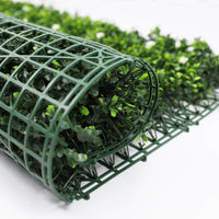Luxury Flowering Artificial Buxus Hedge Panel UV Resistant Sample