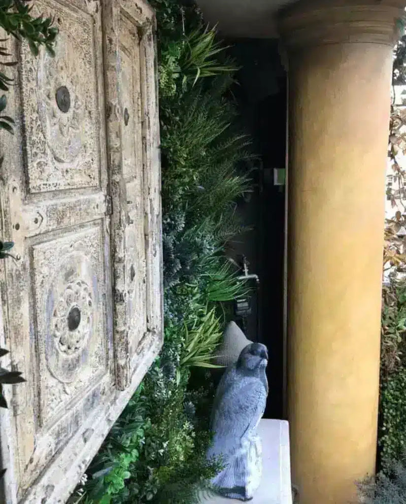 Premium artificial green wall panel with bespoke plants