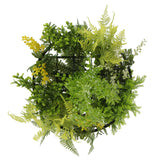 Black Artificial Hanging Plant Disc Chandelier with Cascading Greenery & Trailing Foliage — 40cm