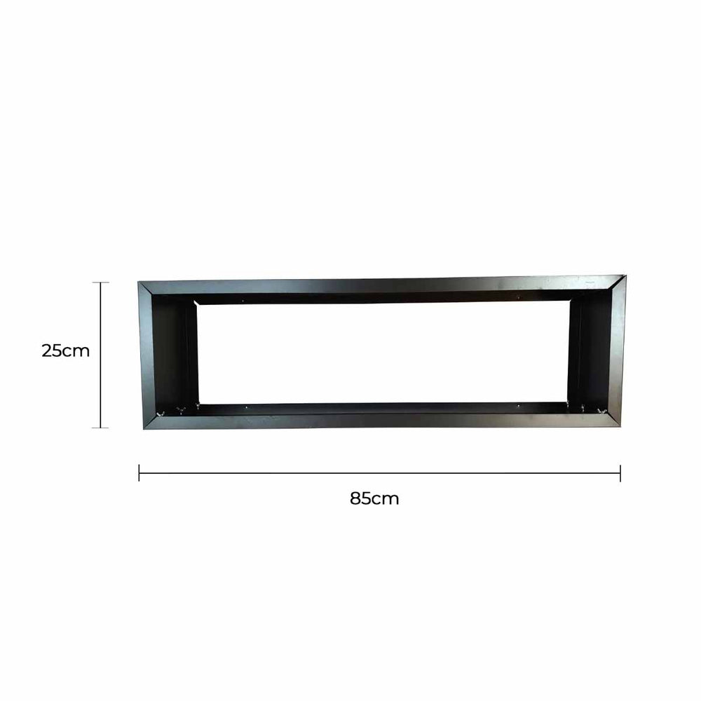 Rectangular metal frame with dimensions on a white background