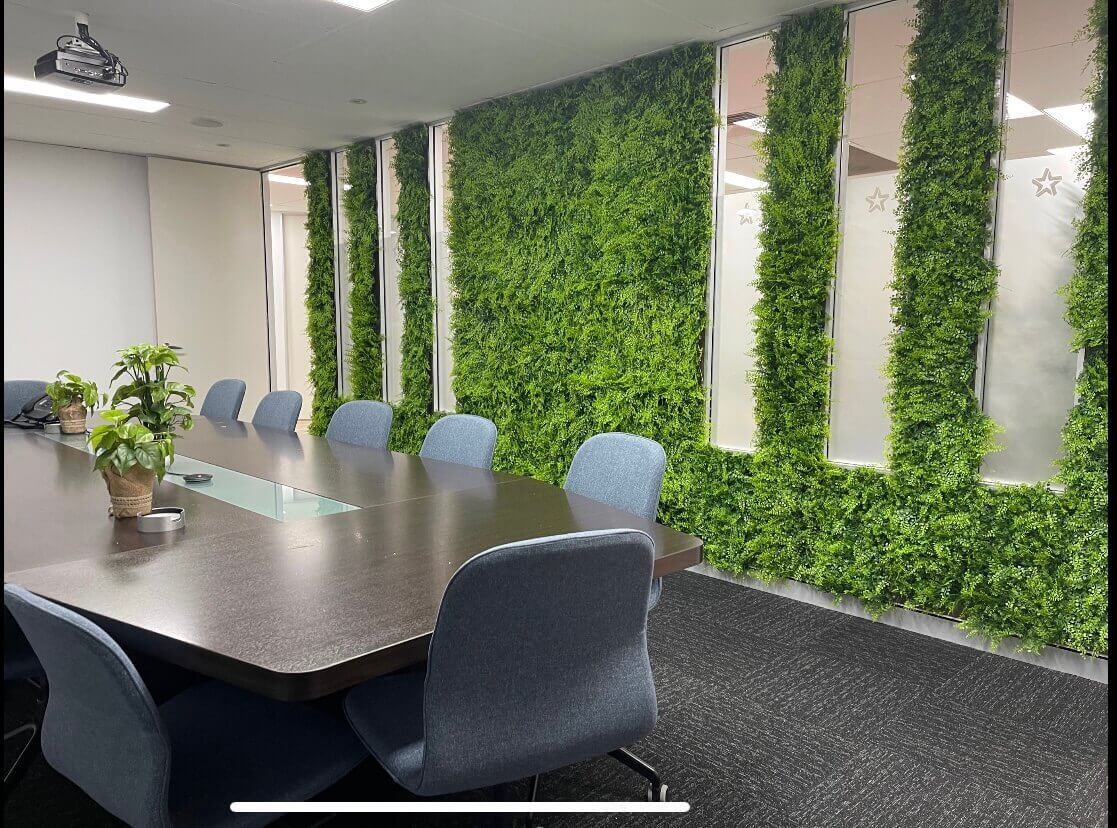 Mediterranean Fern Vertical Garden / Green Wall UV Resistant SAMPLE