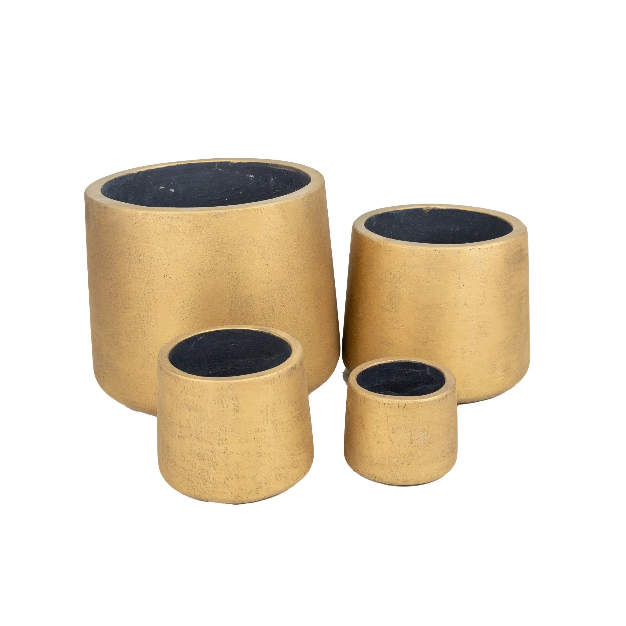 Elegant Gold Planters / Gold Pots – Set of 4