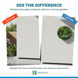 Slimline Artificial Green Wall Disc Art 100cm Colour Fresh UV Resistant (White)