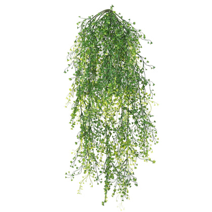 Artificial Hanging Plant (Mixed Green String of Pearls) UV Resistant 90cm - Designer Plants