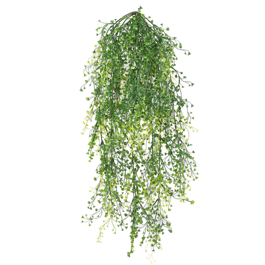 Artificial Hanging Plant (Mixed Green String of Pearls) UV Resistant 90cm - Designer Plants