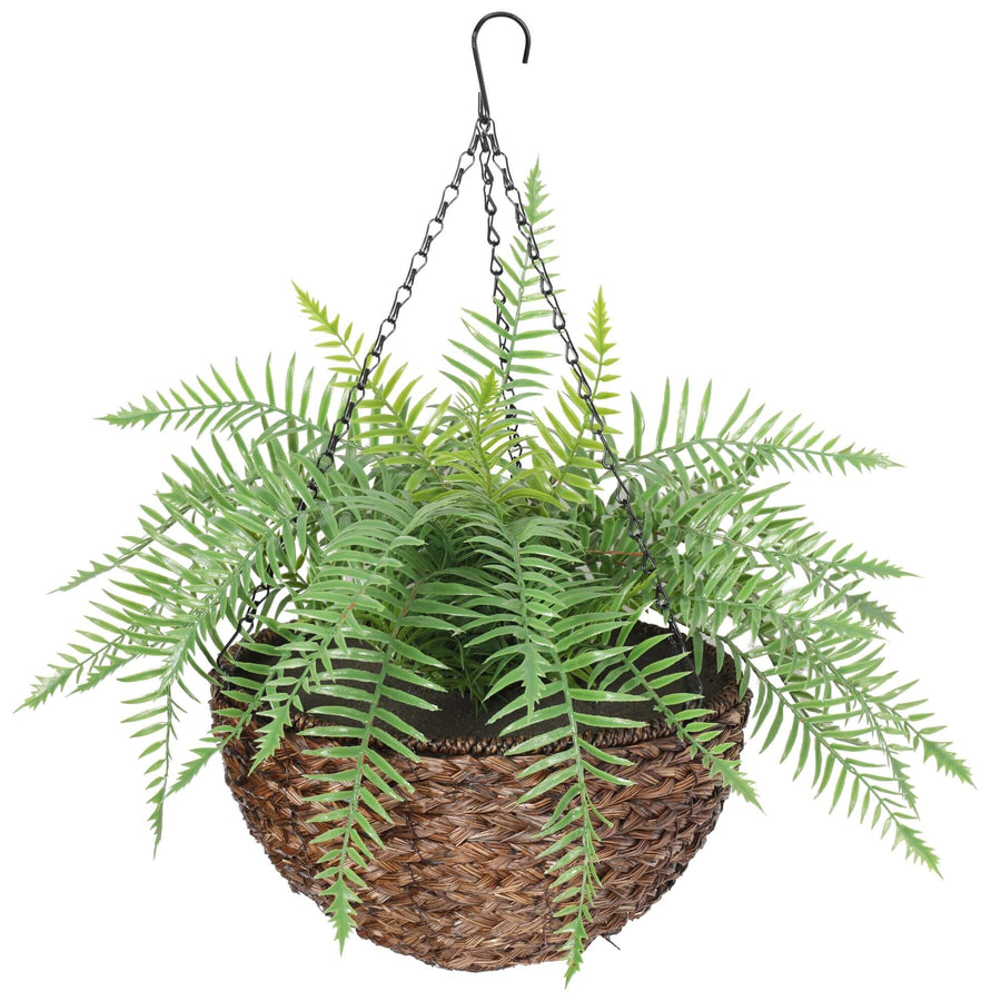 Large Artificial Hanging Basket (Fern Hanging Basket) UV Resistant - Designer Plants