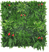 Elegant Red Rose Vertical Garden / Green Wall UV Resistant 100cm x 100cm - Designer Plants