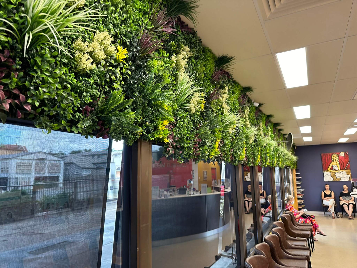 Luxury Evergreen Rainforest Recycled Vertical Garden / Green Wall UV Resistant 1m x 1m