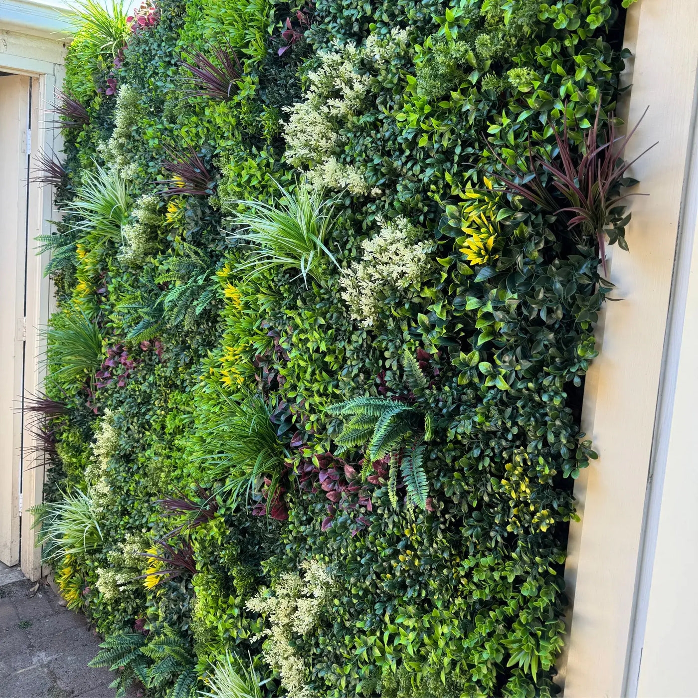 Luxury Evergreen Rainforest Recycled Vertical Garden / Green Wall UV Resistant 1m x 1m