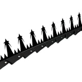(12 Pieces / 12.50m) Designer Guard Heavy Duty Metal Anti-Climb Fence Spikes (Black) High Security Fence Spike Topper Guard 125cm