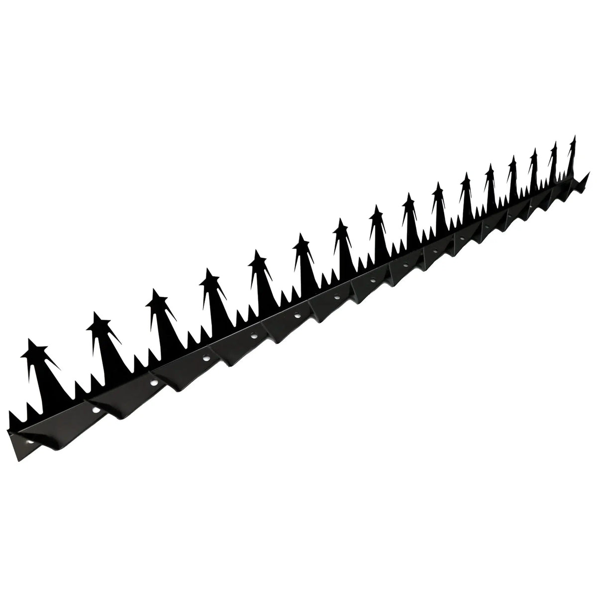 (12 Pieces / 12.50m) Designer Guard Heavy Duty Metal Anti-Climb Fence Spikes (Black) High Security Fence Spike Topper Guard 125cm