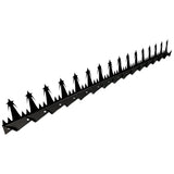 (12 Pieces / 12.50m) Designer Guard Heavy Duty Metal Anti-Climb Fence Spikes (Black) High Security Fence Spike Topper Guard 125cm