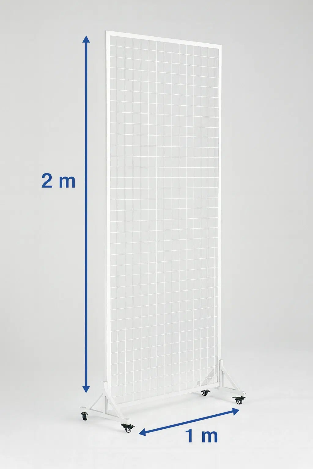 Versatile and Premium White Flower Wall Stand / Portable Event Screen with Wheels 2m x 1m