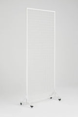 Versatile and Premium White Flower Wall Stand / Portable Event Screen with Wheels 2m x 1m
