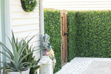 Slimline Flowering White Artificial Green Wall Disc UV Resistant 75cm (Black Frame)