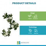 Flowering White Artificial Rose Garland 190cm
