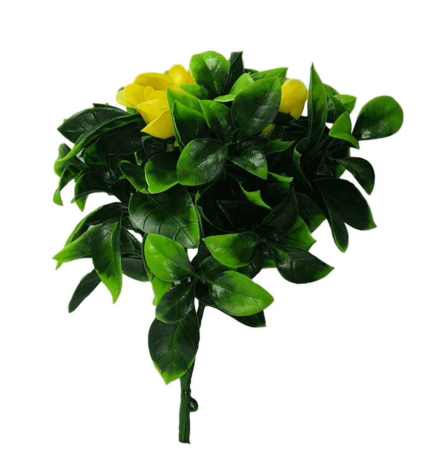 Flowering Yellow Rose Stem UV Resistant 30cm - Designer Plants