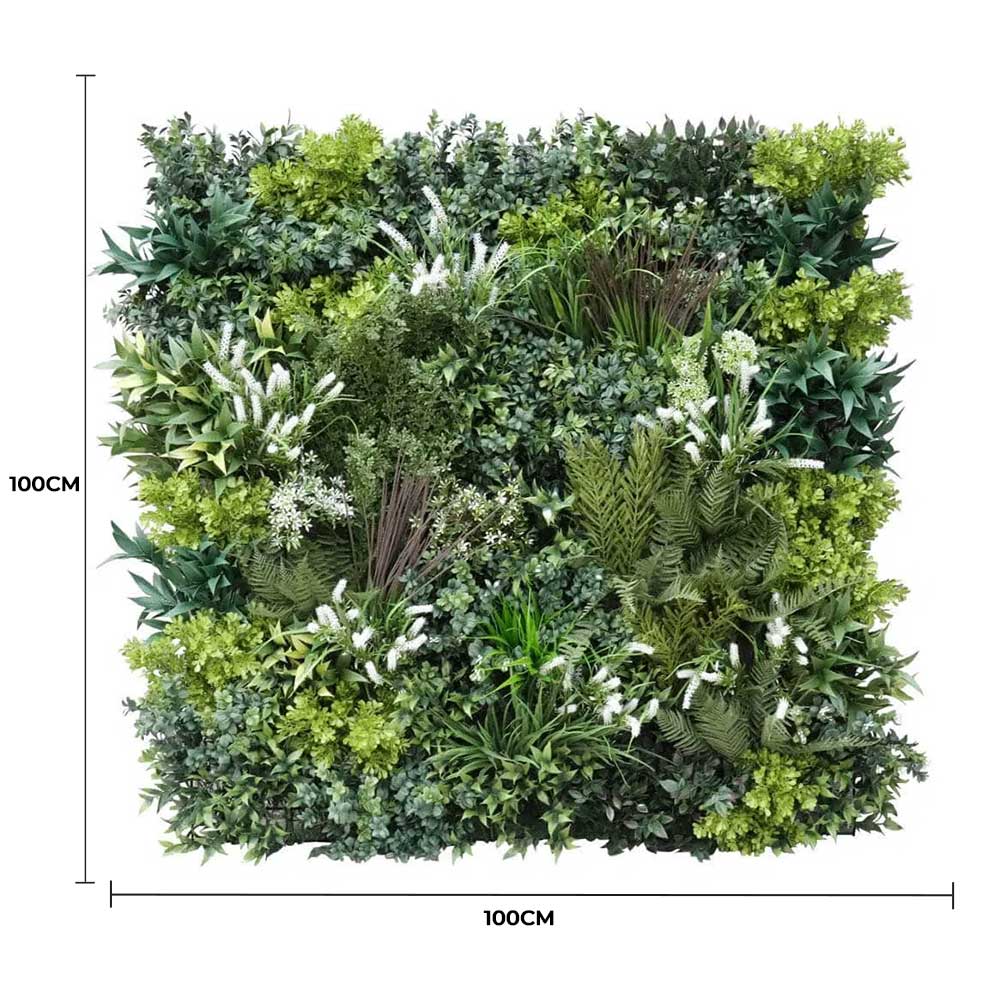Garden of Eden Bespoke Vertical Garden / Artificial Green Wall UV Resistant 1m x 1m Fire Retardant