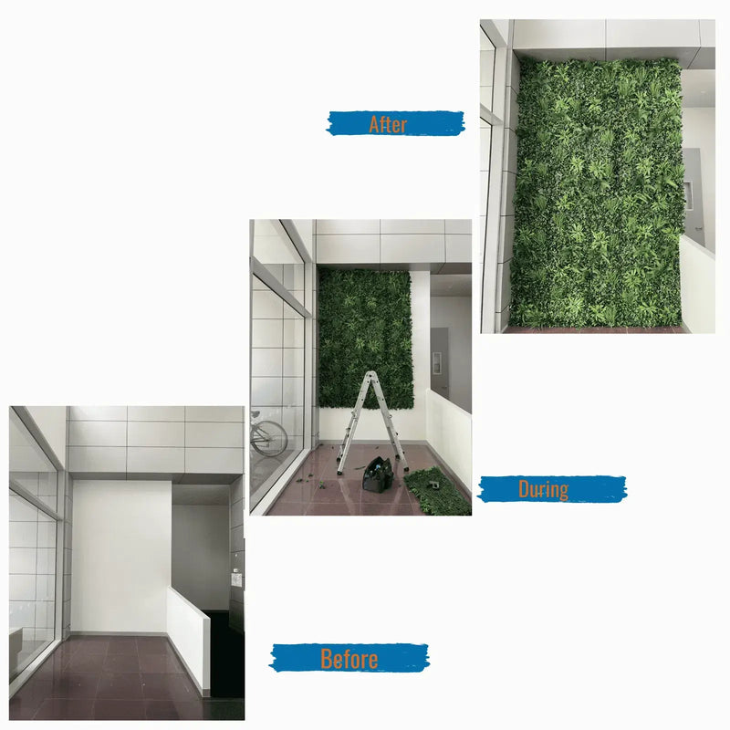 Green Tropics Vertical Garden Panels as a Wall Feature