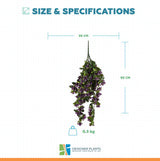 Hanging Artificial Bougainvillea Plant Purple UV Resistant 90cm
