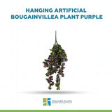 Hanging Artificial Bougainvillea Plant Purple UV Resistant 90cm